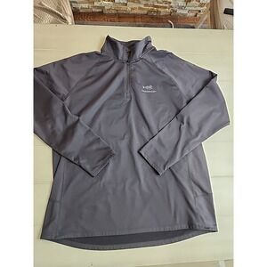 BASSDASH Men's Fishing 1/4 Zip Long Sleeve Pullover Size XL Gray